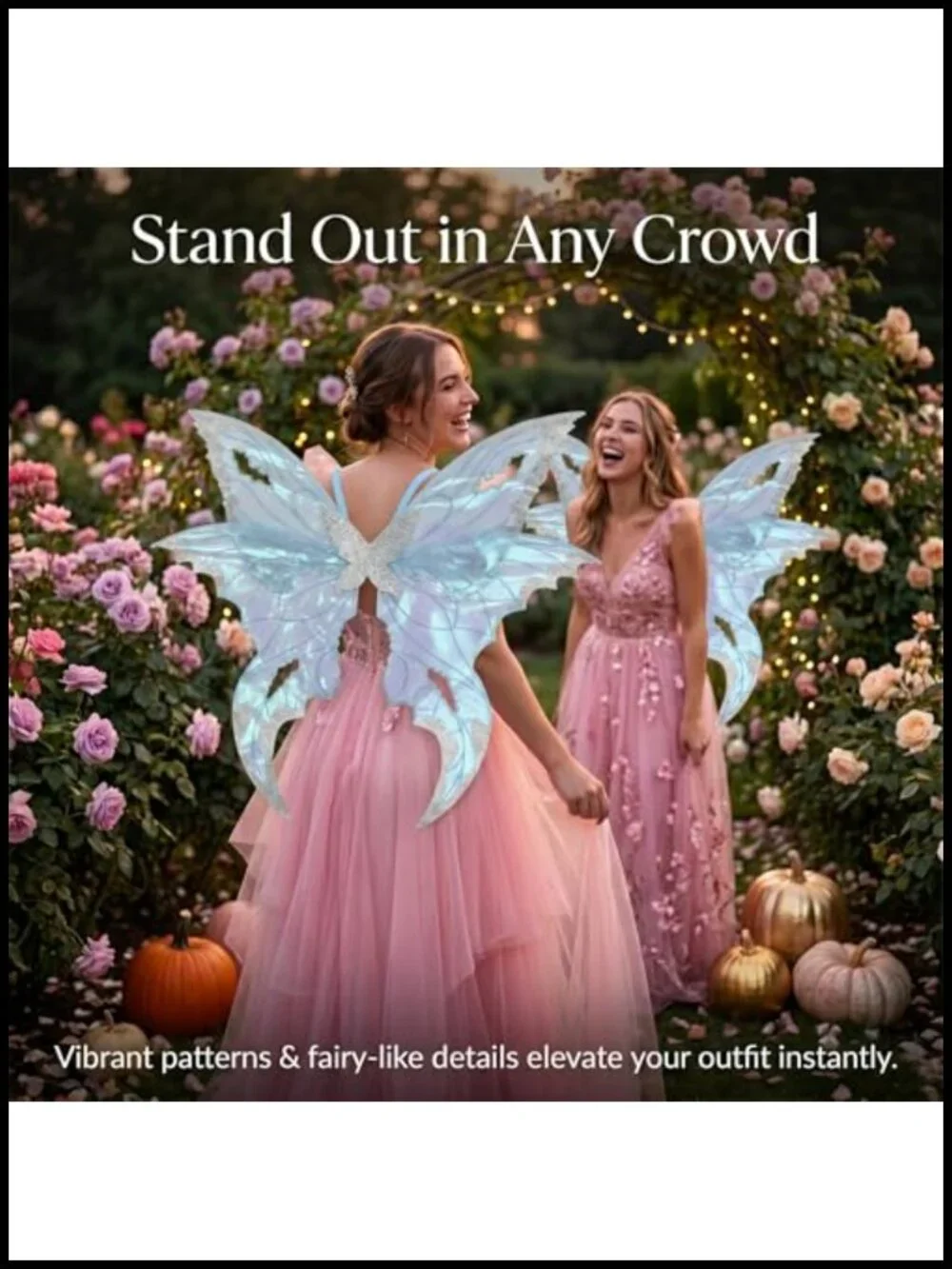 Adult Fairy Wings Costume Accessory - Butterfly Wings for Women, Easter,